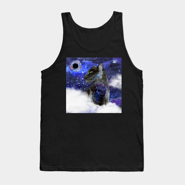 Galaxy Black Panther Tank Top by LylaLace Studio